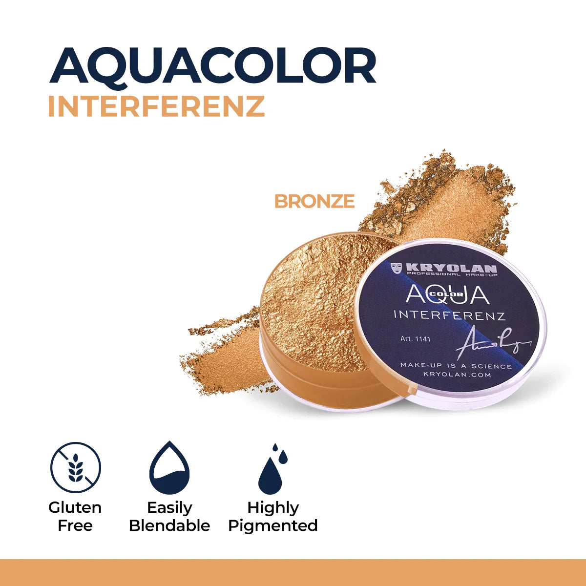 Kryolan Aquacolor Interferenz Face & Body Paint – Professional Water-Based Makeup