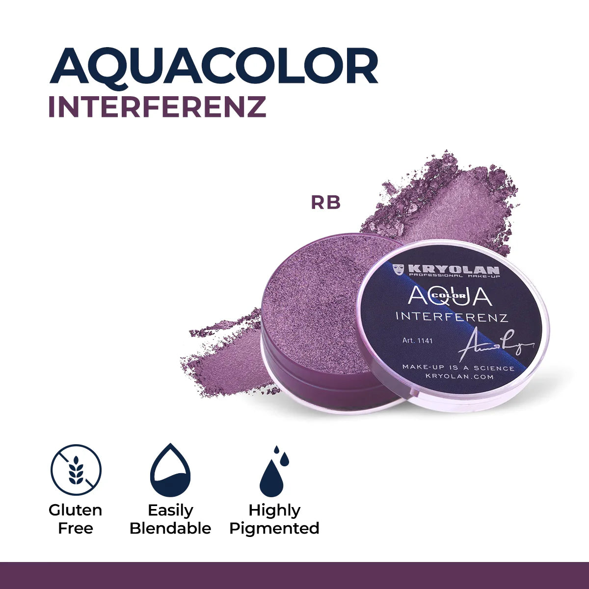 Kryolan Aquacolor Interferenz Face & Body Paint – Professional Water-Based Makeup