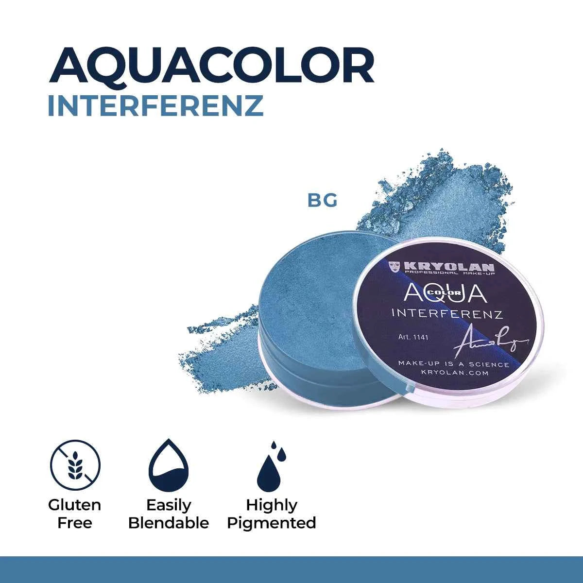 Kryolan Aquacolor Interferenz Face & Body Paint – Professional Water-Based Makeup