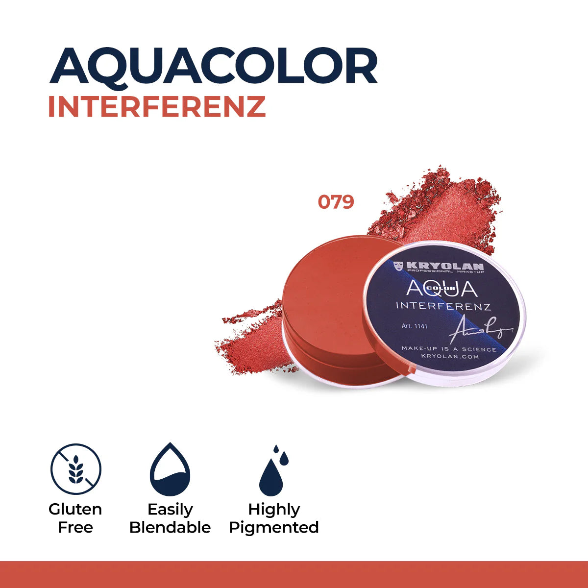 Kryolan Aquacolor Interferenz Face & Body Paint – Professional Water-Based Makeup