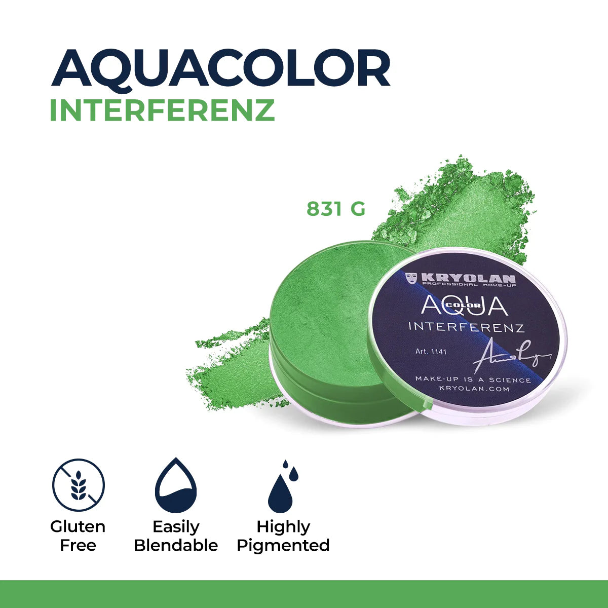 Kryolan Aquacolor Interferenz Face & Body Paint – Professional Water-Based Makeup