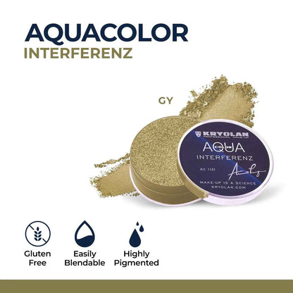 Kryolan Aquacolor Interferenz Face & Body Paint – Professional Water-Based Makeup