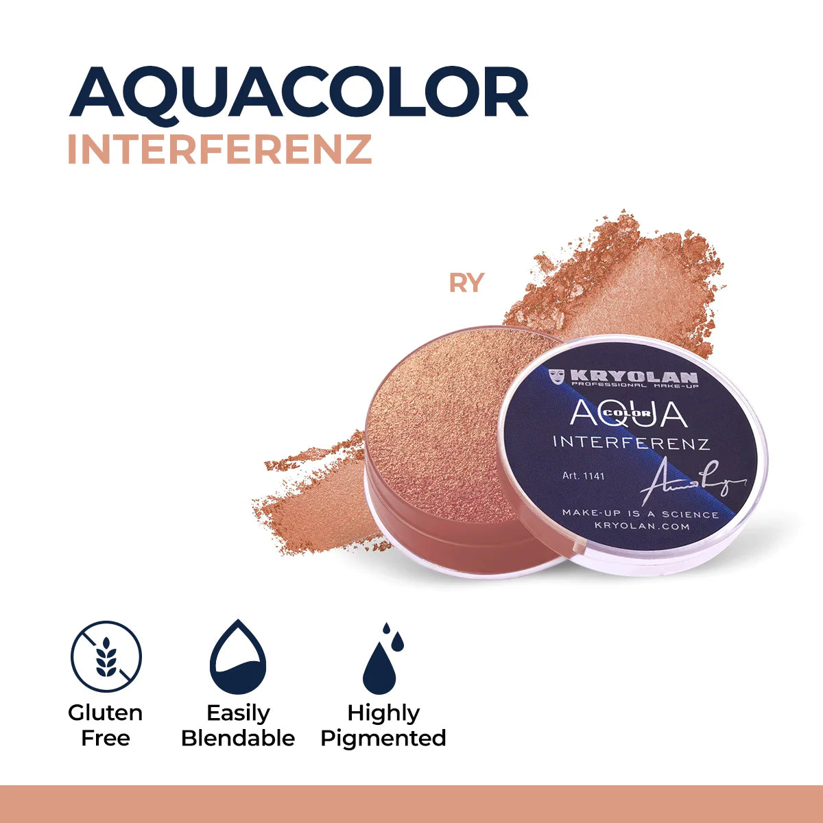 Kryolan Aquacolor Interferenz Face & Body Paint – Professional Water-Based Makeup