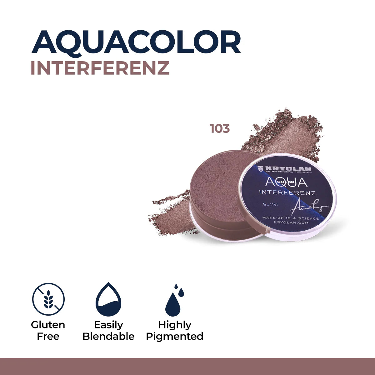 Kryolan Aquacolor Interferenz Face & Body Paint – Professional Water-Based Makeup