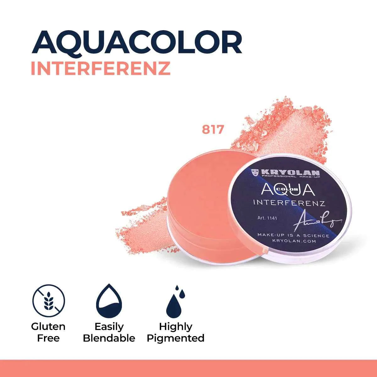 Kryolan Aquacolor Interferenz Face & Body Paint – Professional Water-Based Makeup