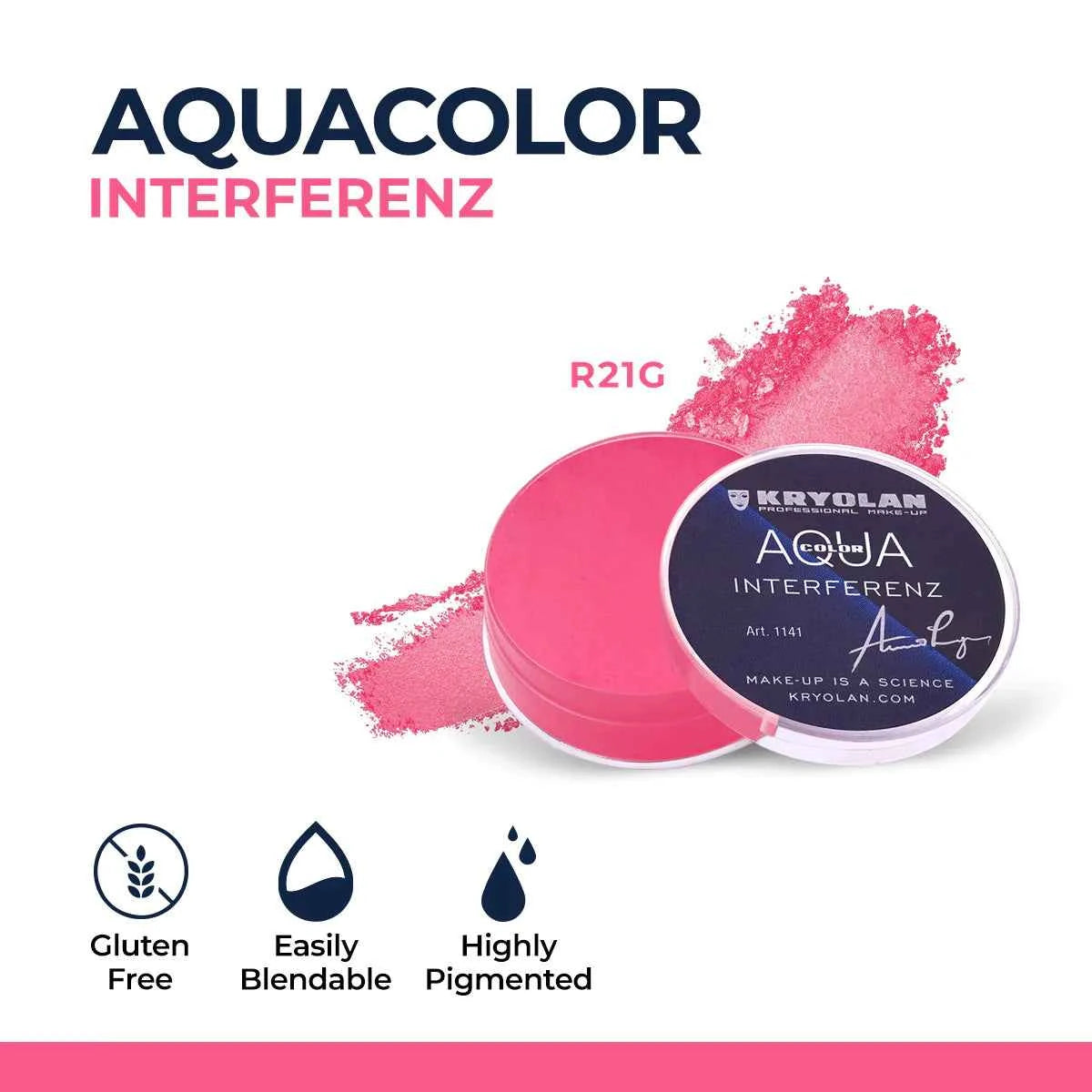 Kryolan Aquacolor Interferenz Face & Body Paint – Professional Water-Based Makeup