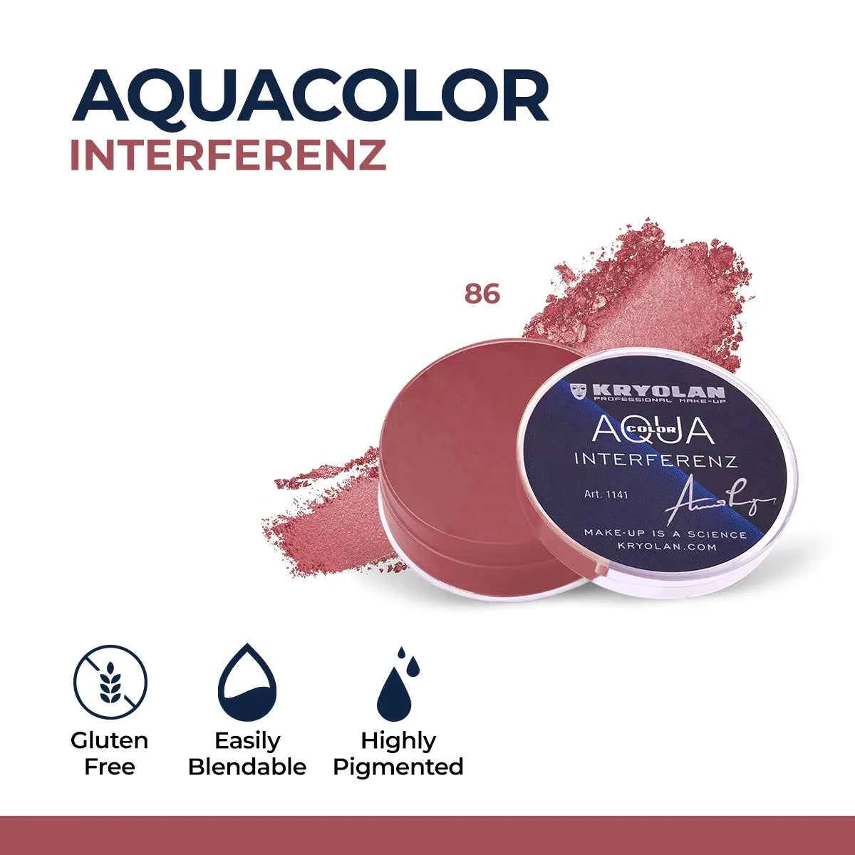 Kryolan Aquacolor Interferenz Face & Body Paint – Professional Water-Based Makeup