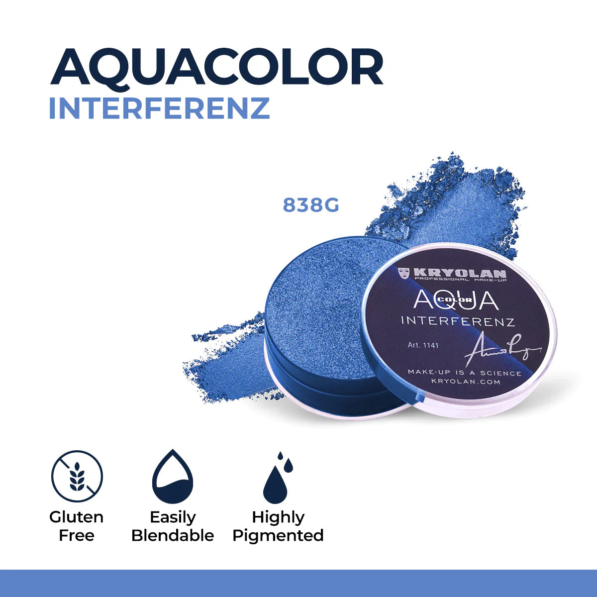 Kryolan Aquacolor Interferenz Face & Body Paint – Professional Water-Based Makeup