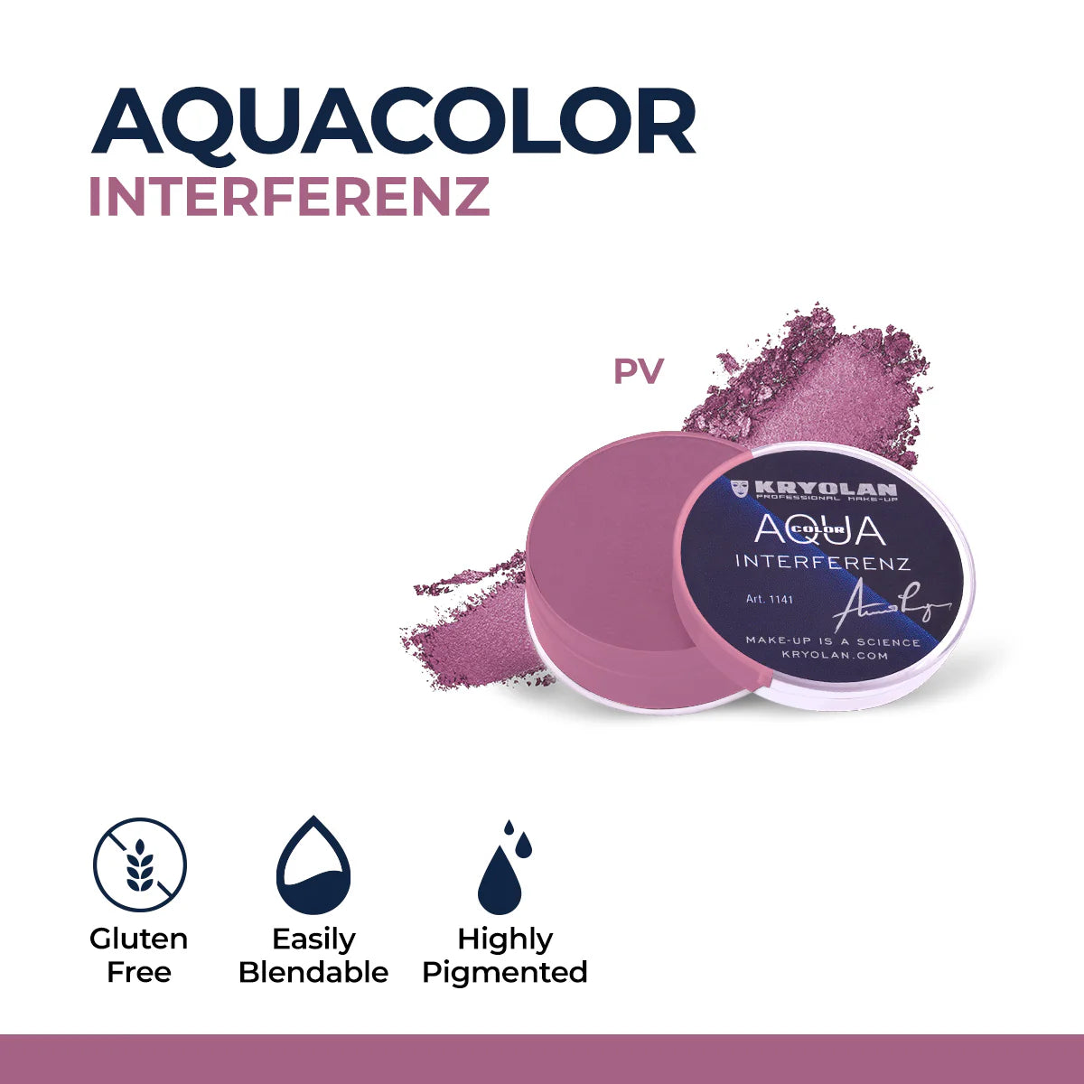 Kryolan Aquacolor Interferenz Face & Body Paint – Professional Water-Based Makeup