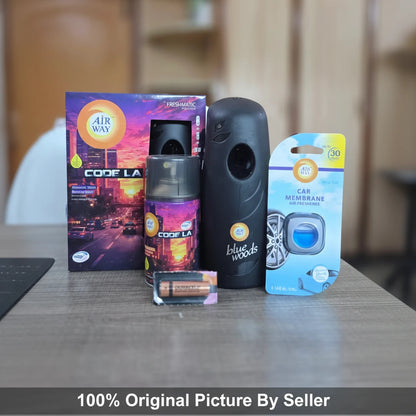 Airway Automatic Air Freshener Machine with Refill+Free Car Air Refreshener- Code LA | Perfume Based Fragrance