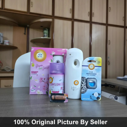 Airway Automatic Air Freshener Machine with Refill+Free Car Air Refreshener – Blossom & Breeze | Flower Based Fragrance