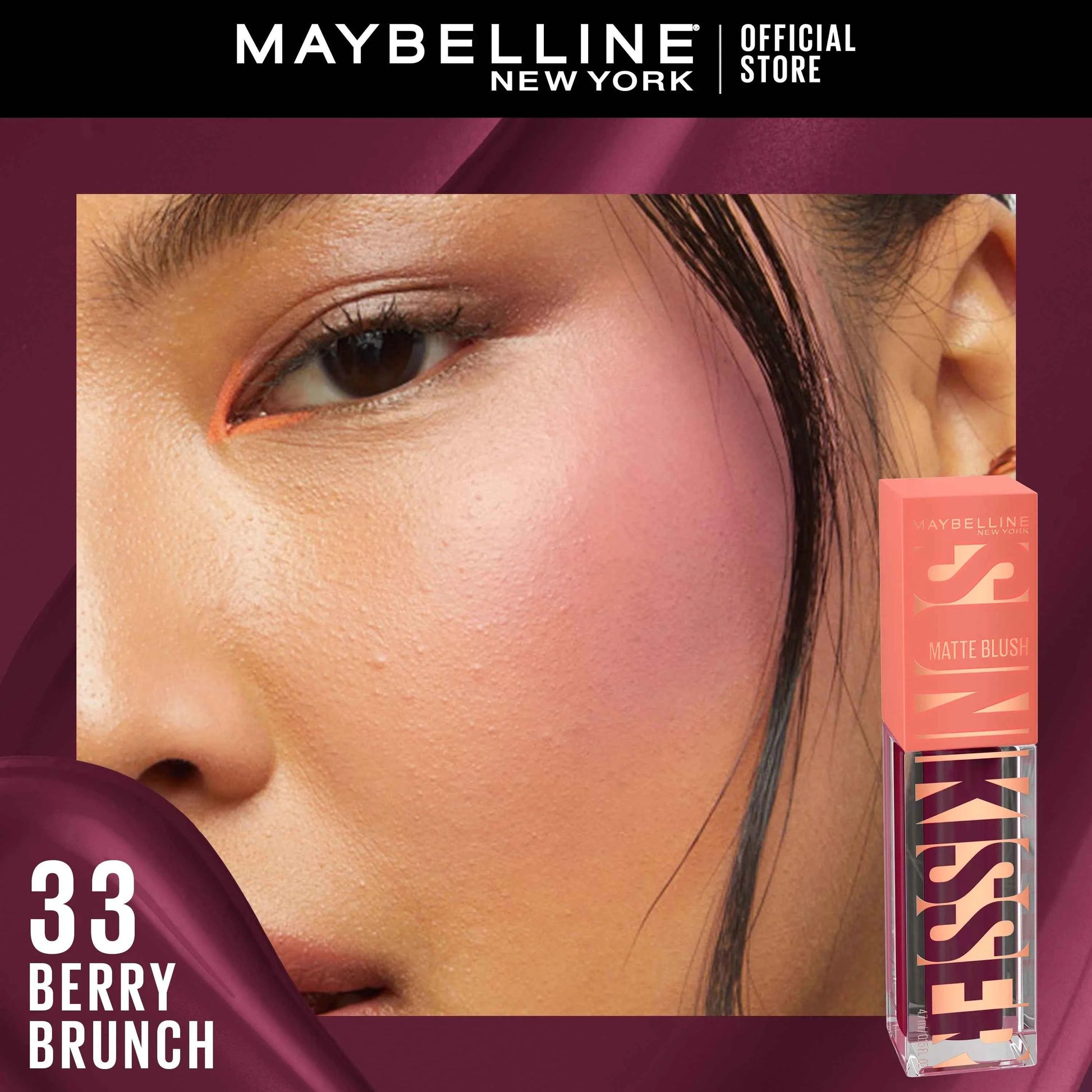 Maybelline - New York Sunkisser Liquid Glow Blush - Matte Berry Bunch 33