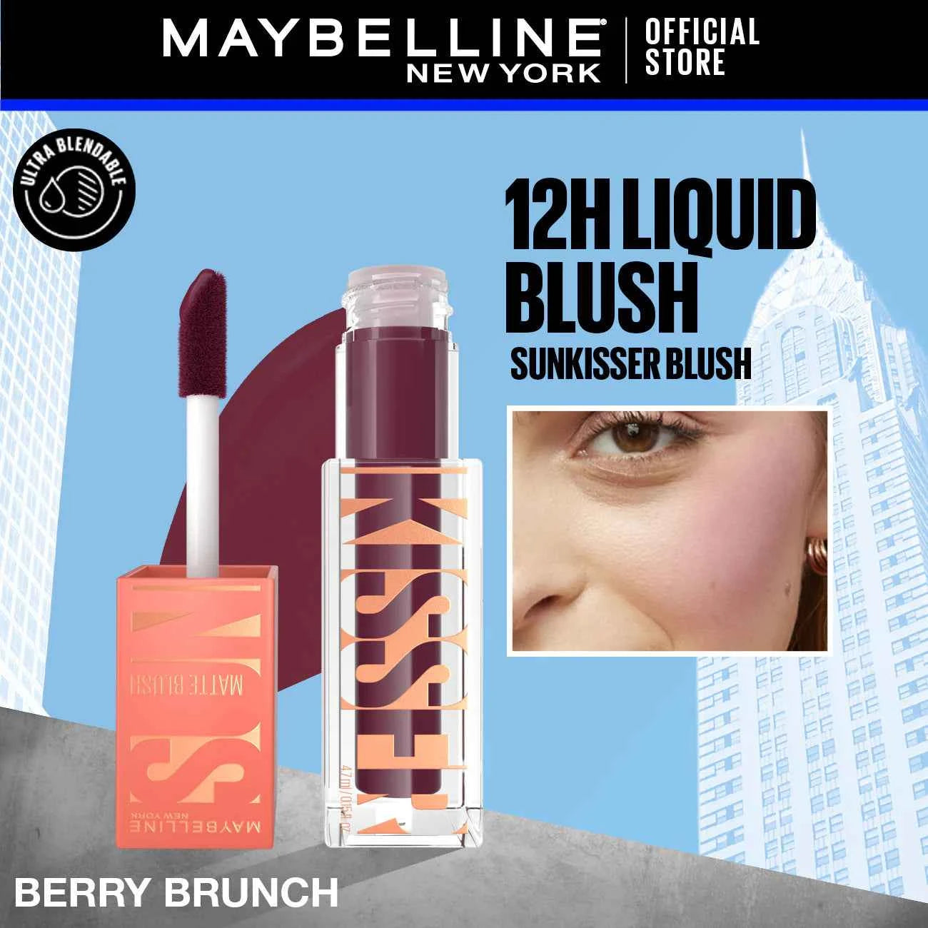 Maybelline - New York Sunkisser Liquid Glow Blush - Matte Berry Bunch 33