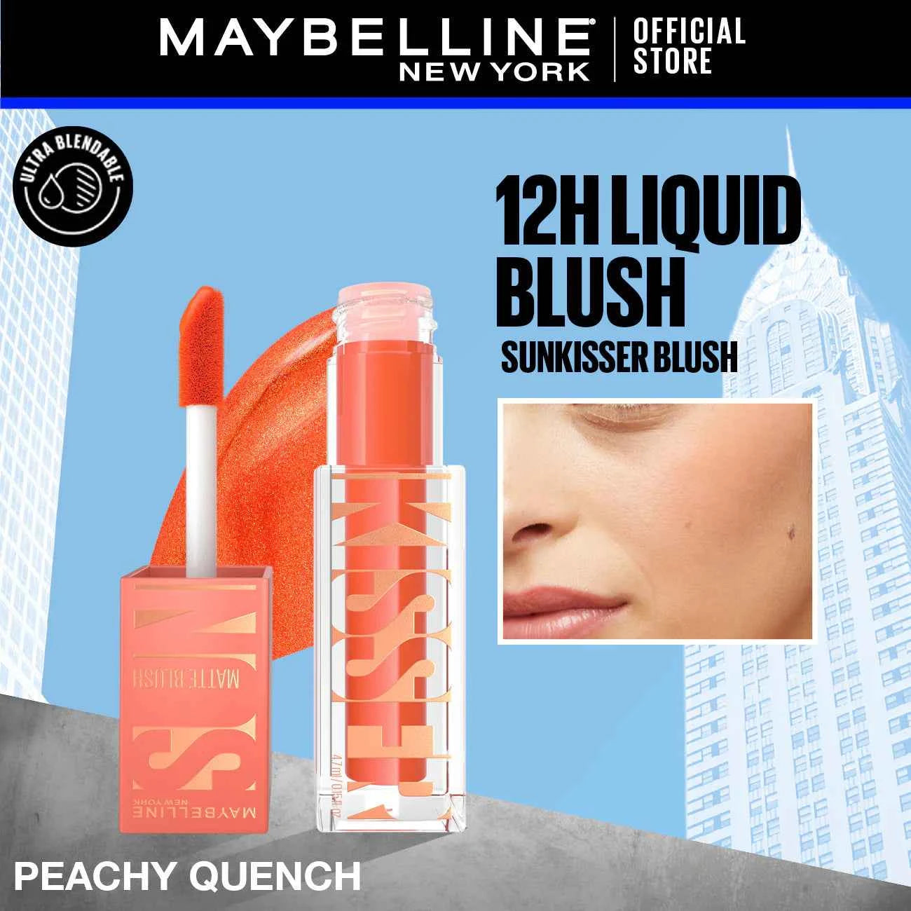 Maybelline - New York Sunkisser Liquid Glow Blush - Matte Peachy Quench 34