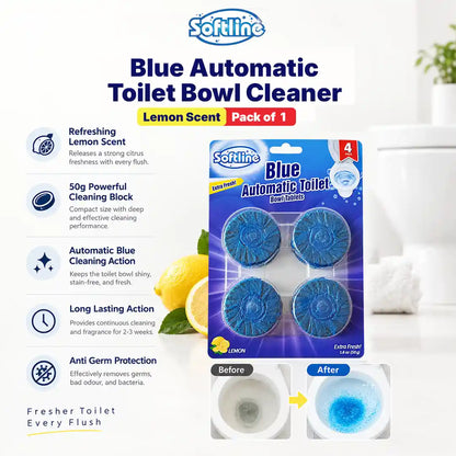 Softline Blue Automatic Toilet Bowl Tablets Lemon Scent