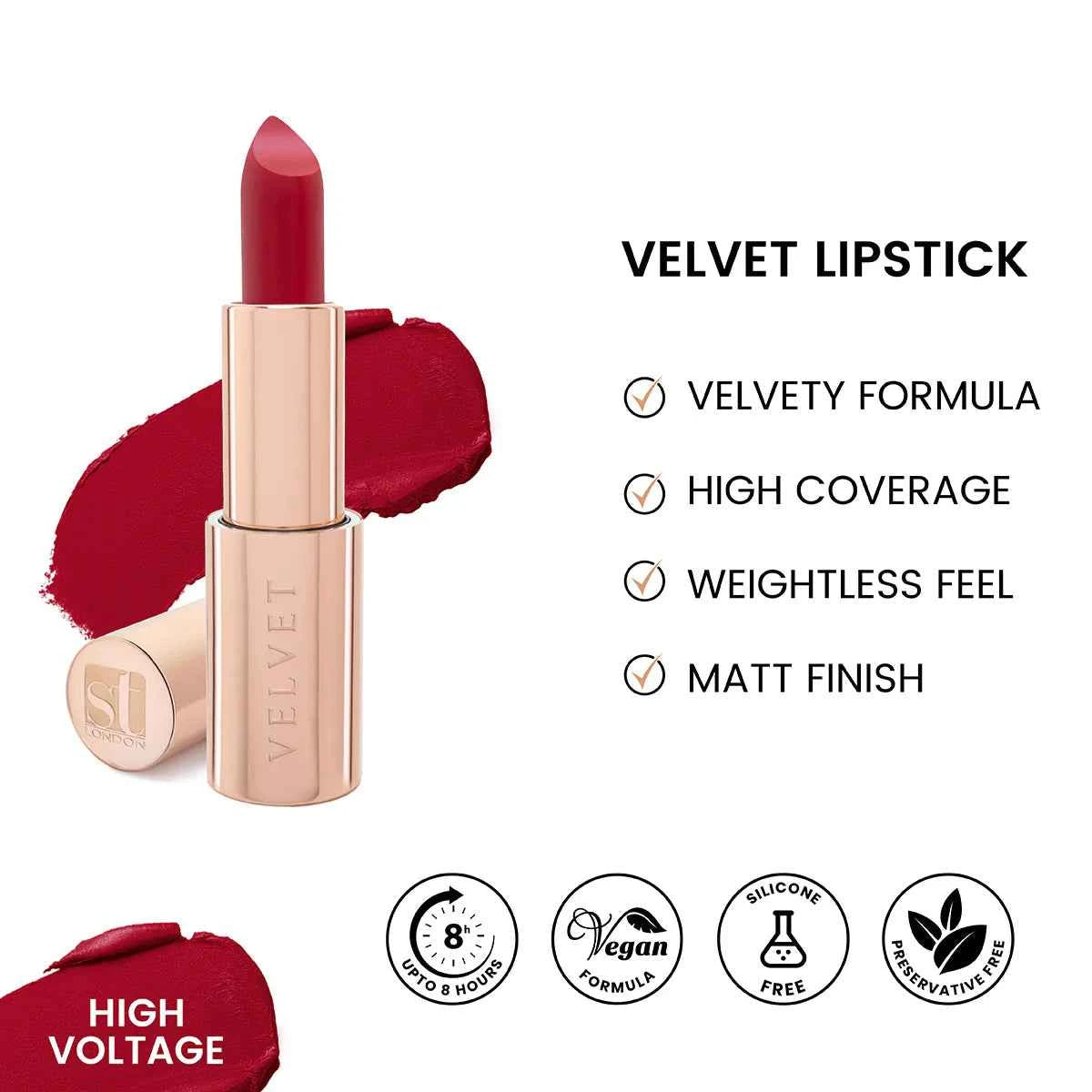ST London - Velvet Ultra Matt Lipstick - High Voltage