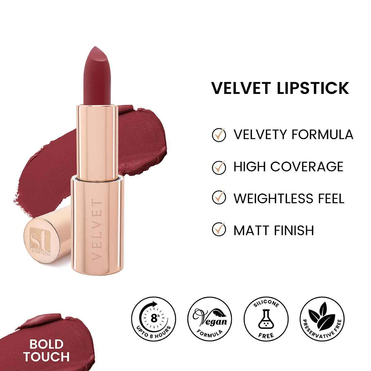 ST London - Velvet Ultra Matt Lipstick - Bold Touch