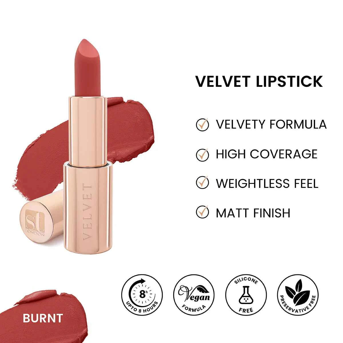 ST London - Velvet Ultra Matt Lipstick - Burnt