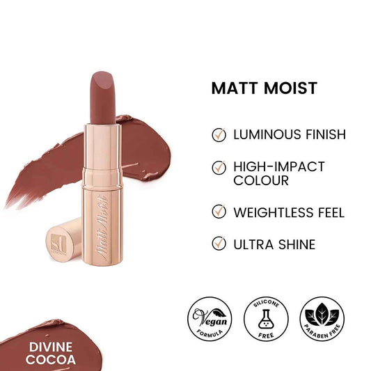 ST London - Matt Moist Long-Lasting Lipstick - Divine Cocoa