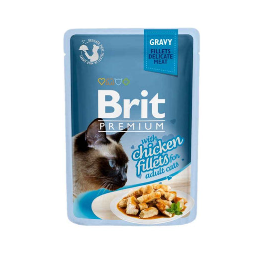 Brit Premium - Gravy - with Chicken Fillets for Adult Cats - 85g