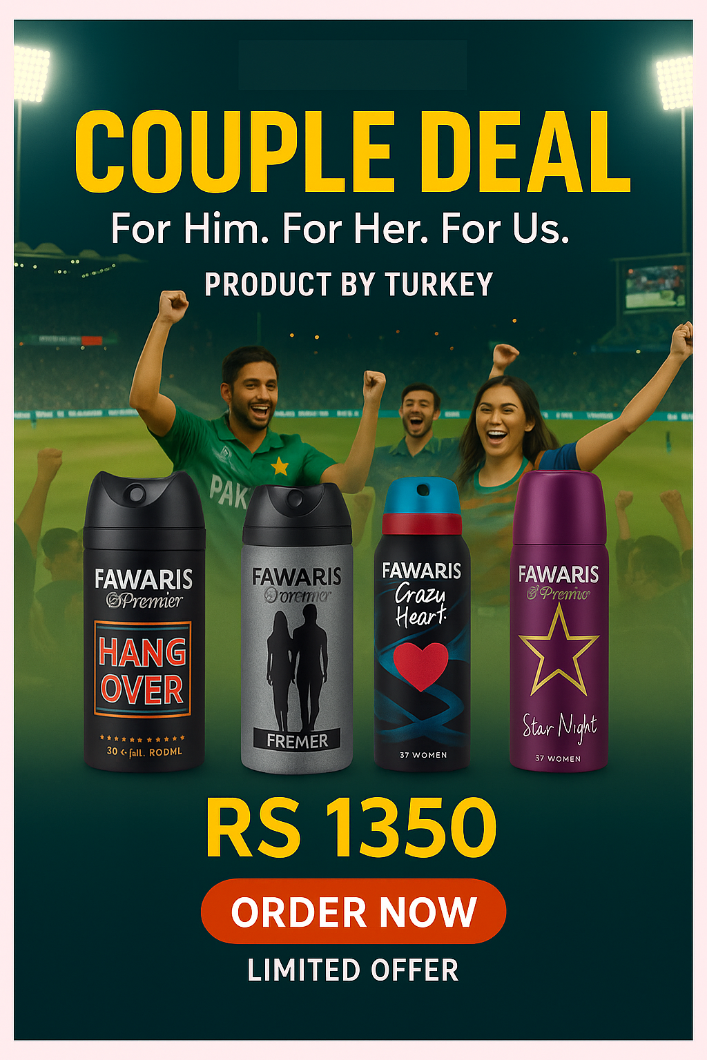 "FAWARIS Premier Couple Gift Set for Him & Her – Premium Hang Over & Stay Night Duo | Romantic Turkish Luxury | Limited Edition"