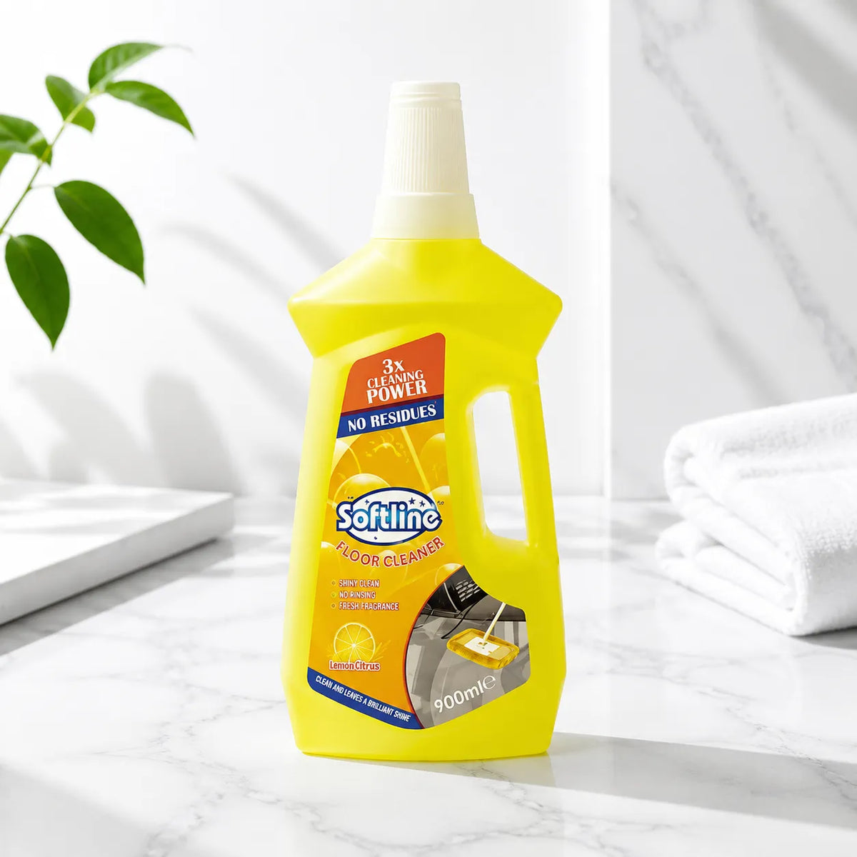 Softline Floor Cleaner – Lush Citrus 900ml | 3x Cleaning Power, No Residues