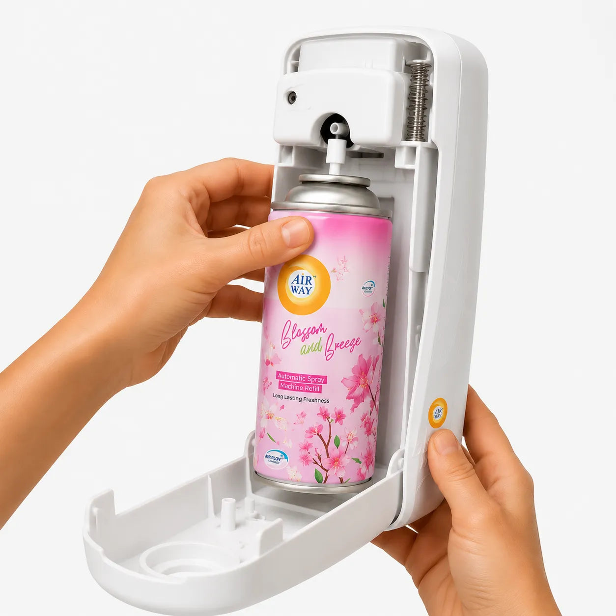 Airway Automatic Air Freshener Machine with Refill+Free Car Air Refreshener – Blossom & Breeze | Flower Based Fragrance