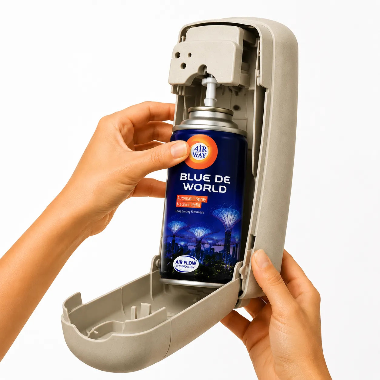 Airway Automatic Air Freshener Machine with Refill+Free Car Air Refreshener– Blue De World | Perfume Based Fragrance