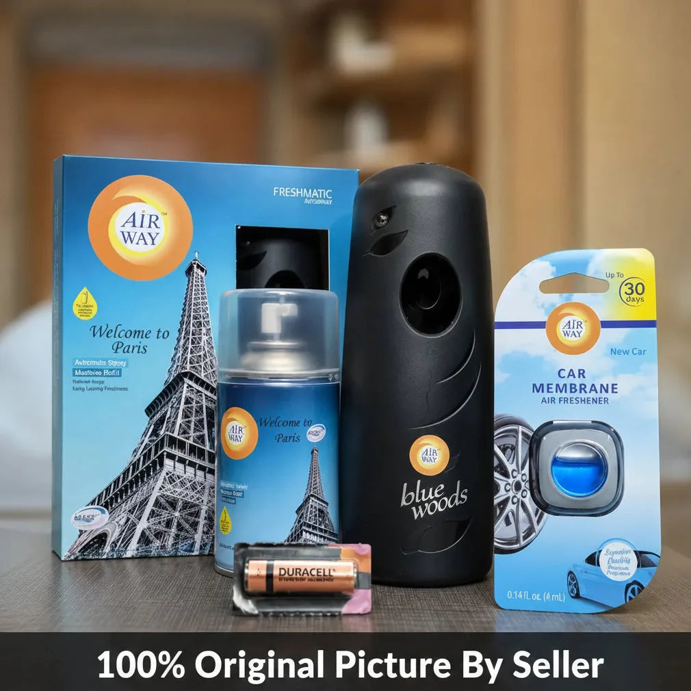 Airway Automatic Air Freshener Machine with Free Car Air Freshener & Refill – Welcome to Paris Fragrance