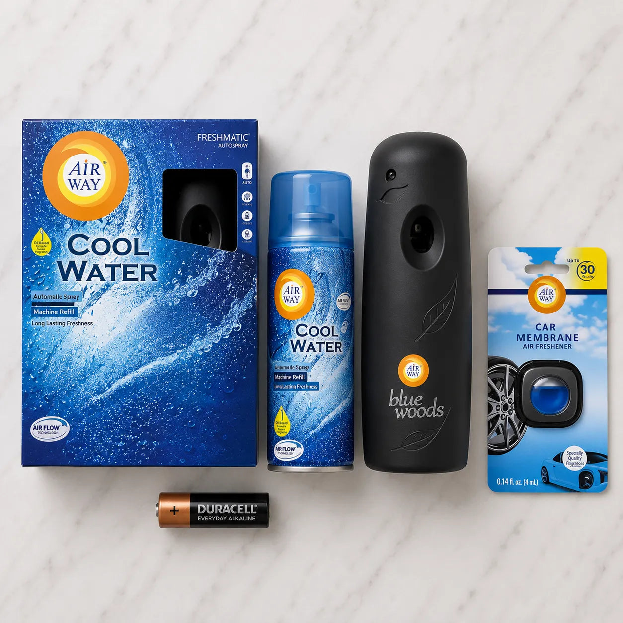 Airway Automatic Air Freshener Machine with Free Car Air Freshener & Refill – Cool Water