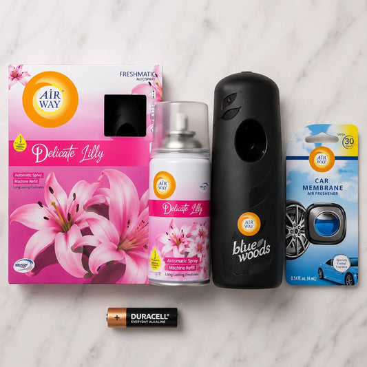 Airway Automatic Air Freshener Machine with Free Car Air Freshener & Refill – Delicate Lily