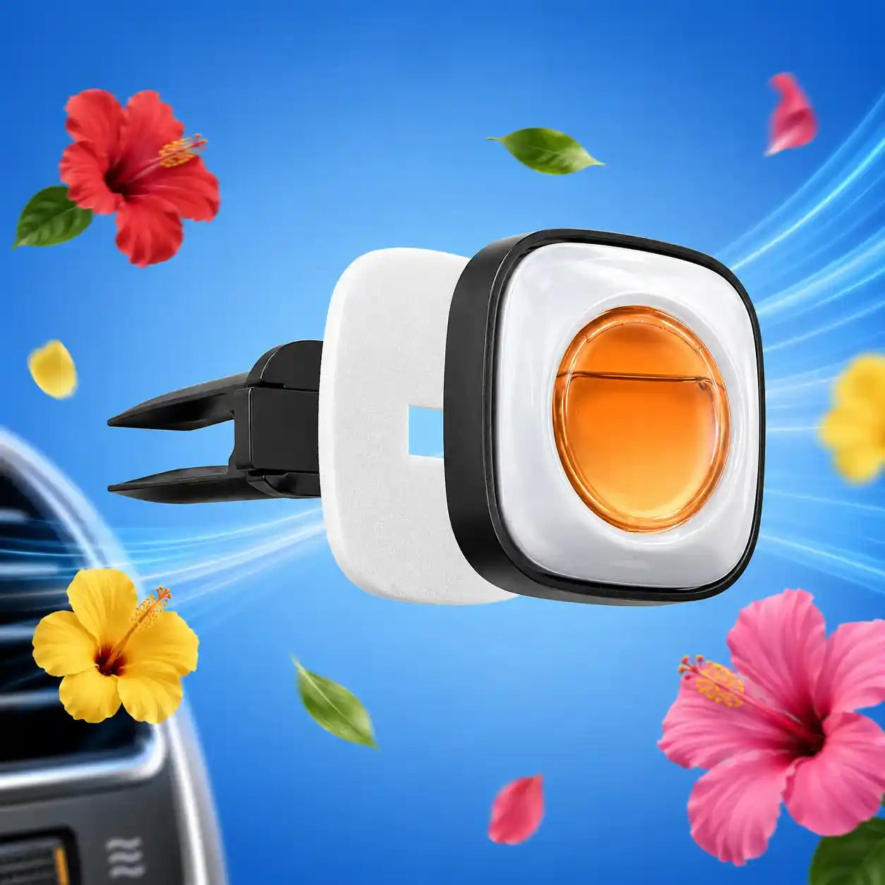 AirWay Car Membrane Air Freshener – Hawaii Breeze / New Car Scent | 2-Pack (4 pcs) | Made in Europe