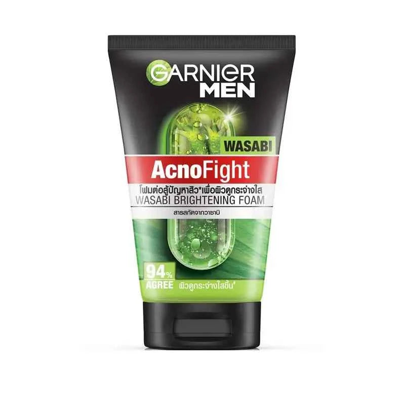Garnier Men Acno Fight Wasabi Anti-Bacteria Brightening Foam 100ml - Ukbay
