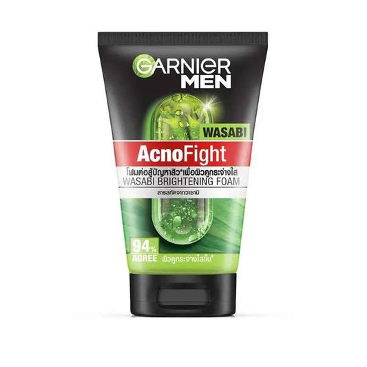Garnier Men Acno Fight Wasabi Anti-Bacteria Brightening Foam 100ml - Ukbay
