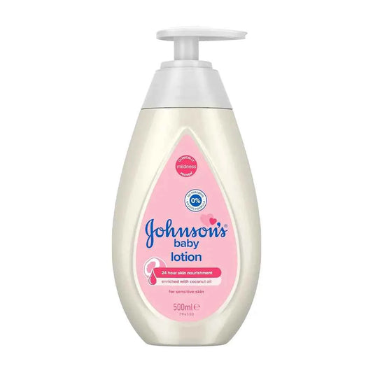 Johnson's Baby Lotion 500ml | 24-Hour Moisture | Clinically Proven Gentle Care | Made in Europe