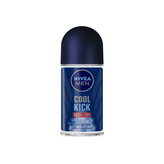 NIVEA MEN Cool Kick Roll-On Deodorant – 50ml | 48-Hour Antiperspirant Protection with Cool-Care Formula | Alcohol-Free