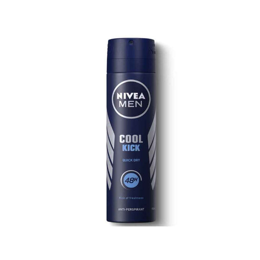 NIVEA MEN Cool Kick Anti-Perspirant Deodorant Spray – 250ml | 48-Hour Protection with Cool-Care Formula | Alcohol-Free