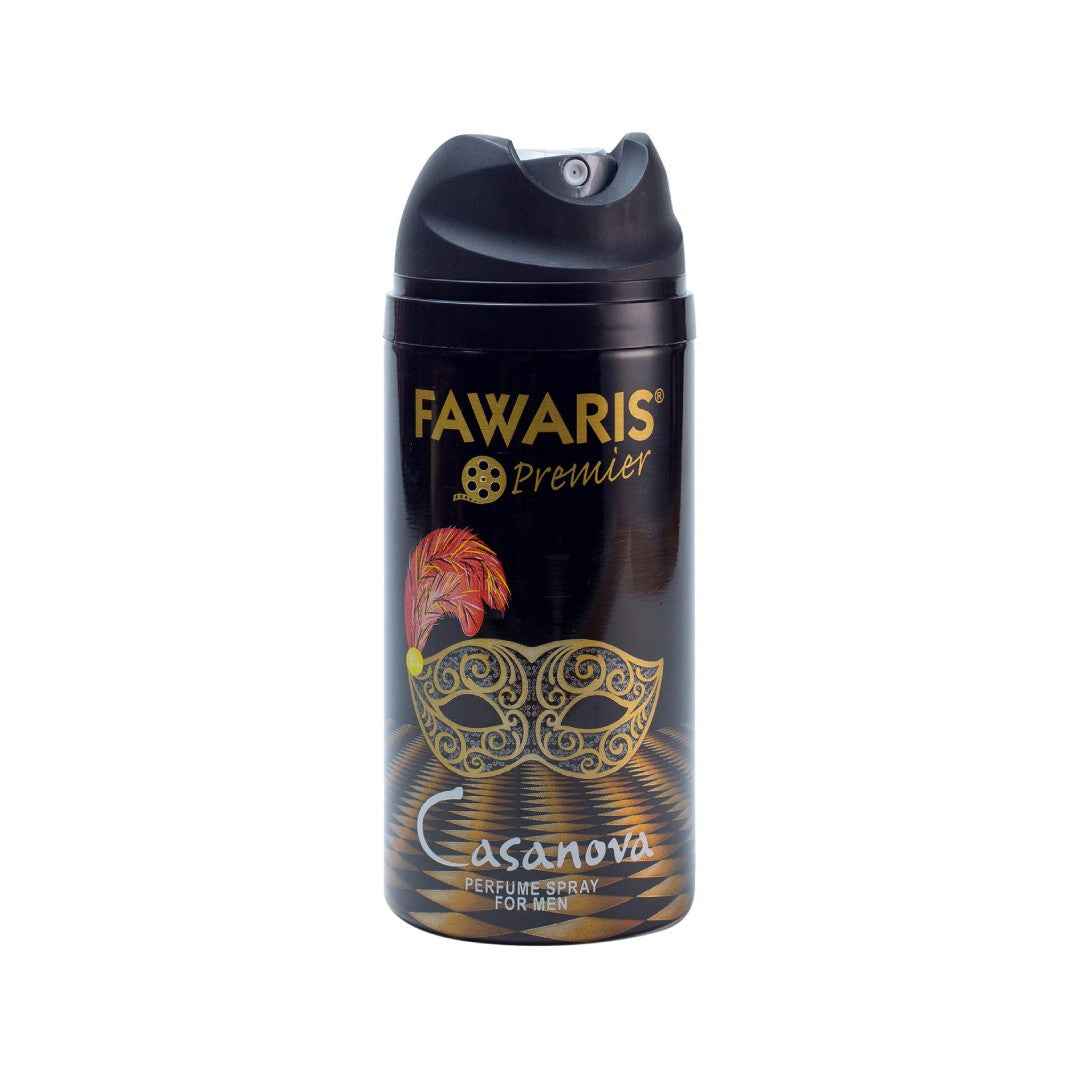 Fawaris Premier Casanova Body Spray – 150ml | Romantic & Long-Lasting Fragrance for Men | Daily Perfume Deodorant Spray