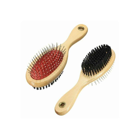 Double-Sided Pet Grooming Brush for Dogs & Cats – Detangling & Deshedding Tool