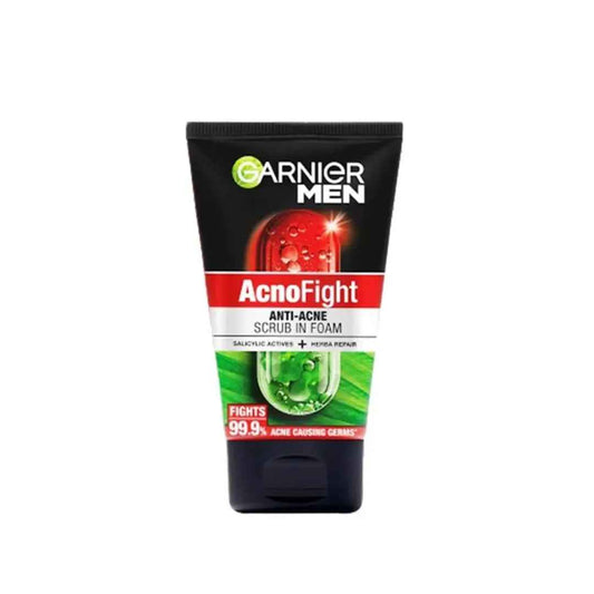 Garnier Men Acno Fight Anti-Acne Scrub In Foam 100ml - Ukbay