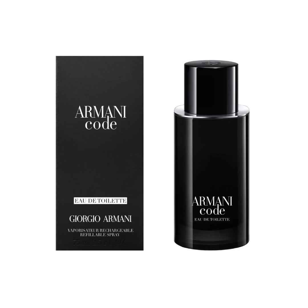 Giorgio Armani Code Men EDT 125 ml Refillable – Seductive Amber-Spicy Cologne for Modern Gentlemen