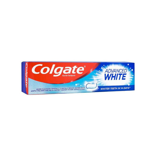 Colgate Advanced White Toothpaste – 100g | Whitening & Stain Removal Formula | Fluoride Toothpaste for Healthy, White Teeth