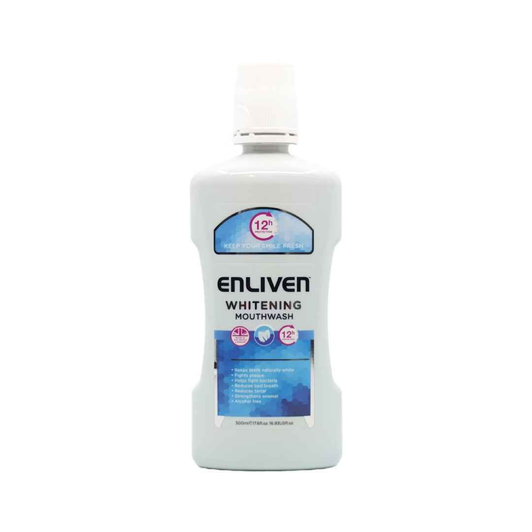 Enliven Whitening Mouthwash 500ml – Alcohol-Free, Gentle Whitening & Fresh Breath