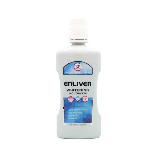 Enliven Whitening Mouthwash 500ml – Alcohol-Free, Gentle Whitening & Fresh Breath