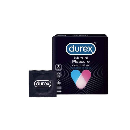 Durex Mutual Pleasure Condoms 3s – Ribbed, Dotted & Lubricated for Enhanced Intimacy | Buy Online in Pakistan