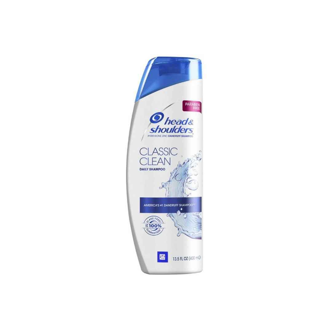 Head & Shoulders Classic Clean Anti-Dandruff Shampoo – 400ml for All Hair Types | Flake-Free Scalp & Fresh Clean Feel