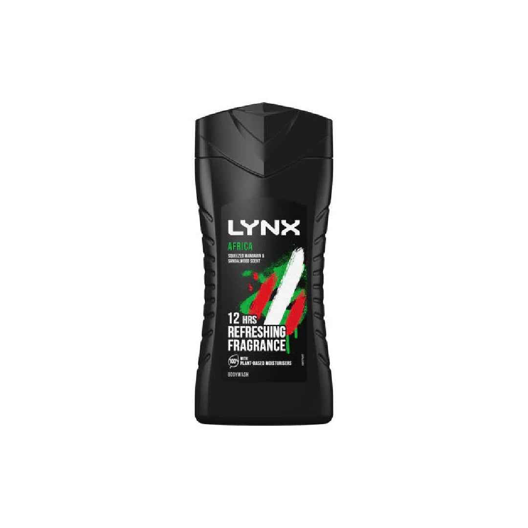 Lynx Africa Body Wash - 12 Hours Refreshing Fragrance, 100% Plant-Based Moisturizers
