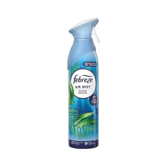 Febreze Air Mist Ocean Escape – 185ml | Odour-Eliminating Air Freshener Spray with Refreshing Ocean Scent