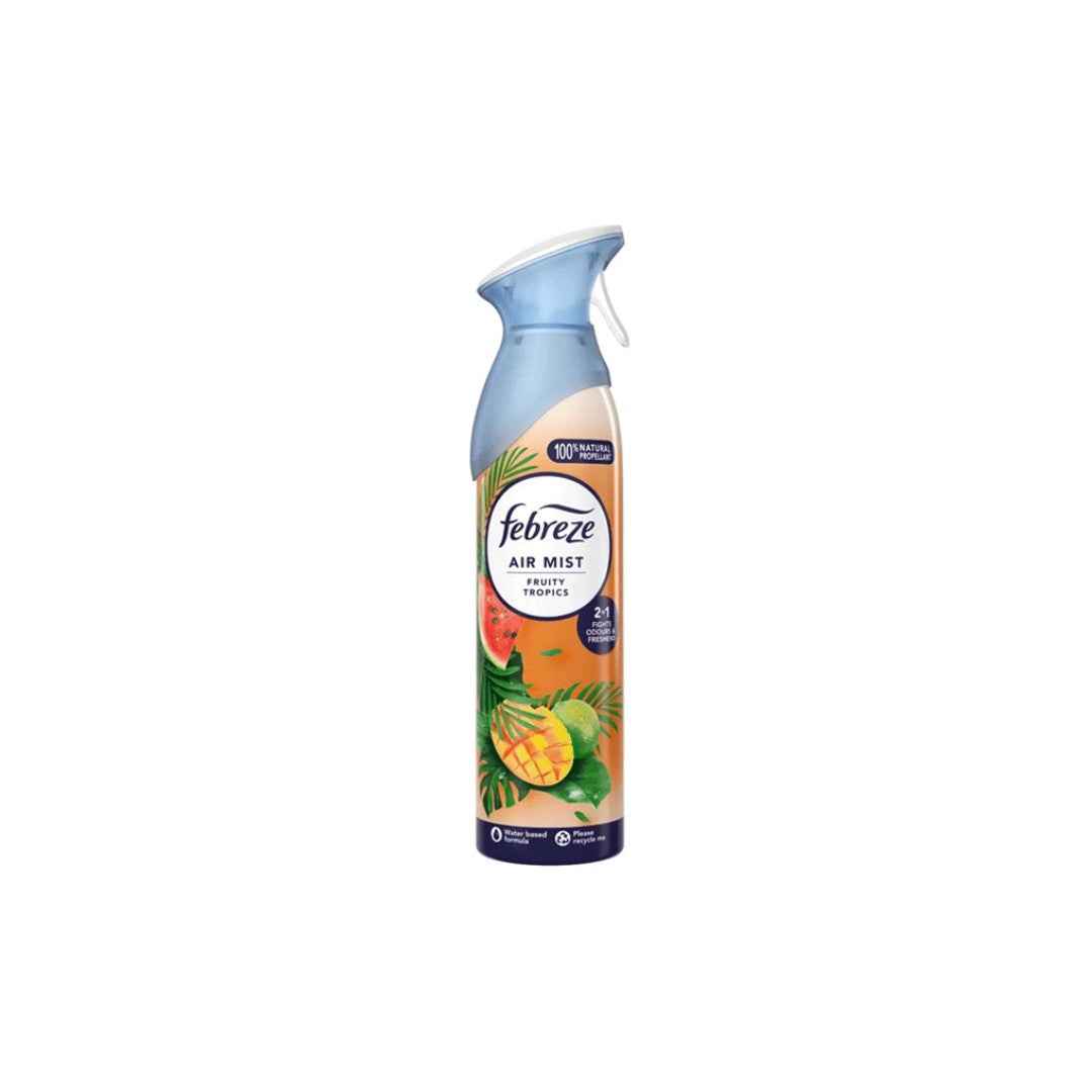 Febreze Air Mist Fruity Tropics – 185ml | Odour-Eliminating Air Freshener Spray with Tropical Fruit Fragrance