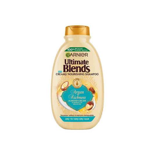 Garnier Ultimate Blends Creamy Nourishing Shampoo – For Dry, Rough Hair | Enriched with Coconut Oil & Cocoa Butter | 400ml
